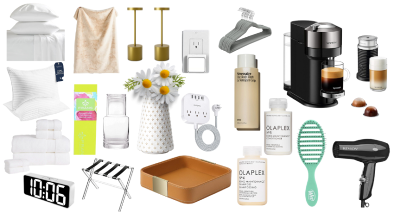 A collection of the best hostess gifts for 2024 on a white background.