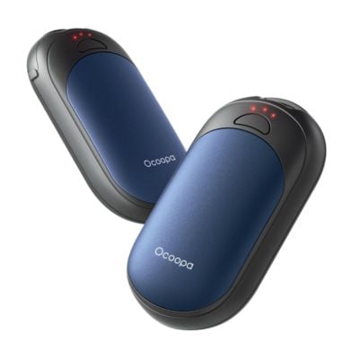 2 oval shaped hand warmers