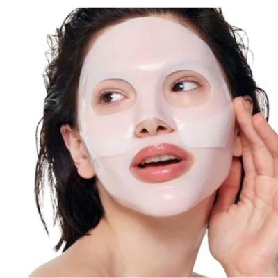 woman with face mask on