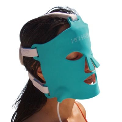 woman wearing blue mask
