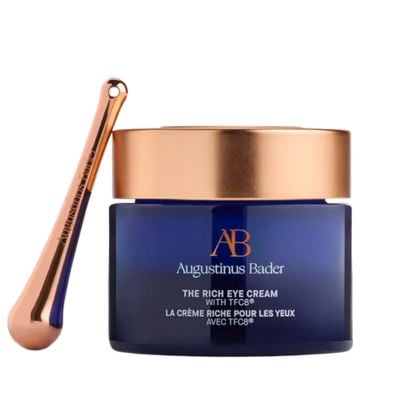 blue jar of face cream