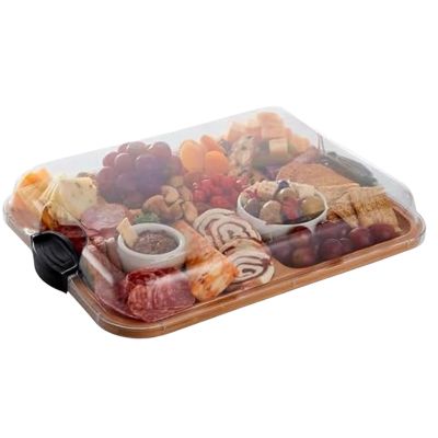 Portable Charcuterie Board with cover on it