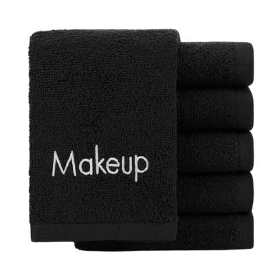 black towel that sayd Makeup on it
