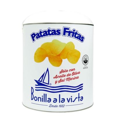 tub of Bonilla Potato Chips