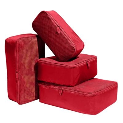 4 Red packing cubes