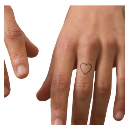 hand with heart tattoo